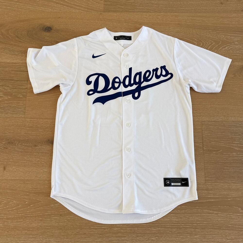 Nike Men's LA Dodgers Mookie Betts Home Jersey Size M White Blue